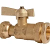 Huot Robinet d'arrêt à boisseau sphérique - F 3/4' - Diamètre 32 mm - Avant et après compteur d'eau - Pour tube PE -