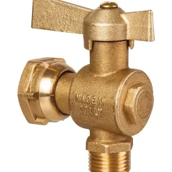Comisa Robinet d'arrêt équerre à boisseau sphérique - M 3/4' - F 3/4' - Avant et après compteur d'eau - Ravani