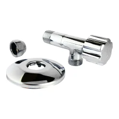 Somatherm for you Alimentation Pour Machine À Laver-Robinet d'arrêt équerre sous-lavabo long, Mâle 12/17 - Tube cuivre Ø10 mm