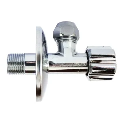 Somatherm for you Alimentation Pour Machine À Laver-Robinet d'arrêt équerre sous-lavabo long, Mâle 12/17 - Tube cuivre Ø10 mm