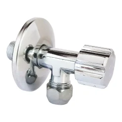 Schell Robinet d'arrêt équerre sous-lavabo long, Mâle 12/17 - Tube cuivre Ø10 mm
