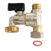 Somatherm for you Robinet de piquage pour machine à laver - Entrée écrou tournant et sortie mâle 12/17 (3/8") - Repiquage mâle 20/27 (3/4")