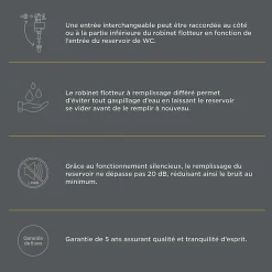 Flomasta Flotteur Chasse D'Eau-Robinet flotteur latéral bas