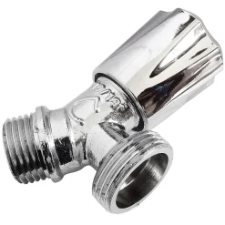 Somatherm for you Alimentation Pour Machine À Laver-Robinet à sortie de bec inclinée pour raccord machine à laver / installation réseau d'eau, Entrée Mâle 1/2" - Sortie Mâle 3/4"