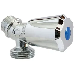 Somatherm for you Alimentation Pour Machine À Laver-Robinet à sortie de bec inclinée pour raccord machine à laver / installation réseau d'eau, Entrée Mâle 1/2" - Sortie Mâle 3/4"