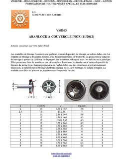 Vis Express Rondelle de blocage avec capuchon ARANLOCK pour axe de diamètre 4 capuchon de 16 Inox A2 - 500 pièces