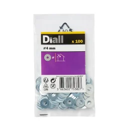 Diall Rondelle plate large en acier zingué ø4 mm - 100 pièces