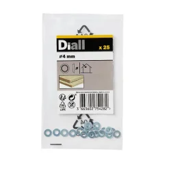 Diall Rondelles cuvettes en acier au carbone ø 4mm - 25 pièces