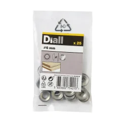 Diall Rondelle-Rondelles cuvettes en acier inoxydable A2 ø 6mm - 25 pièces
