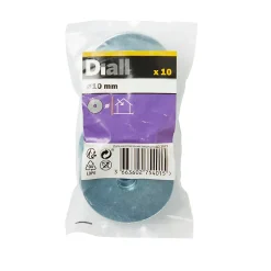 Diall Rondelles plates larges de réparation en acier au carbone ø 10mm - 10 pièces