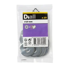 Diall Rondelles plates larges en inox ø 10mm - 10 pièces