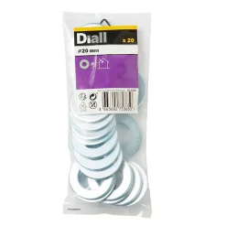 Diall Rondelles plates moyennes en acier au carbone ø 20mm - 20 pièces