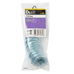 Diall Rondelles plates moyennes en acier au carbone ø 18mm - 20 pièces