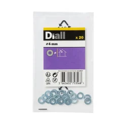 Diall Rondelles plates moyennes en acier au carbone ø 4mm - 20 pièces