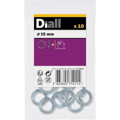 Diall Rondelle-Rondelles ressorts en acier au carbone ø 10mm - 10 pièces