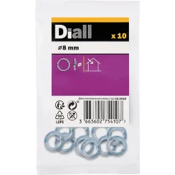 Diall Rondelles ressorts en acier au carbone ø 8mm - 10 pièces