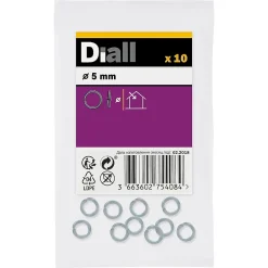 Diall Rondelles ressorts en acier au carbone ø 5mm - 10 pièces