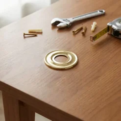 Diall Robinet D'Arrêt-Rosace pour appliques laiton poli ø21 mm