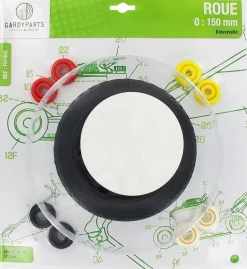 Jardin Pratic Roulette Et Roue-Roue Ø150 mm pour tondeuse