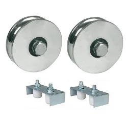 Parnells Accessoire De Corde, Câble Et Chaîne-Roue 125mm R-groove avec 2 BB & 30x40 Gate guides in bracket x2