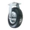 Euro Vanadium Roulette fixe gonflable diam 22 cm - max120 kg, platine 10x11,4 cm roue caoutchouc et aciers