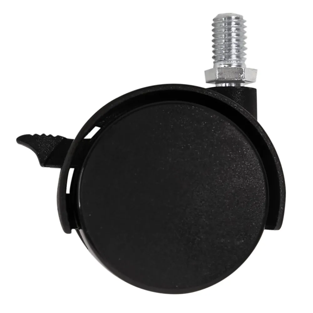 Roulette jumelée pivotante avec frein ø50 mm, plaque 10 x 15 mm, charge max 40kg