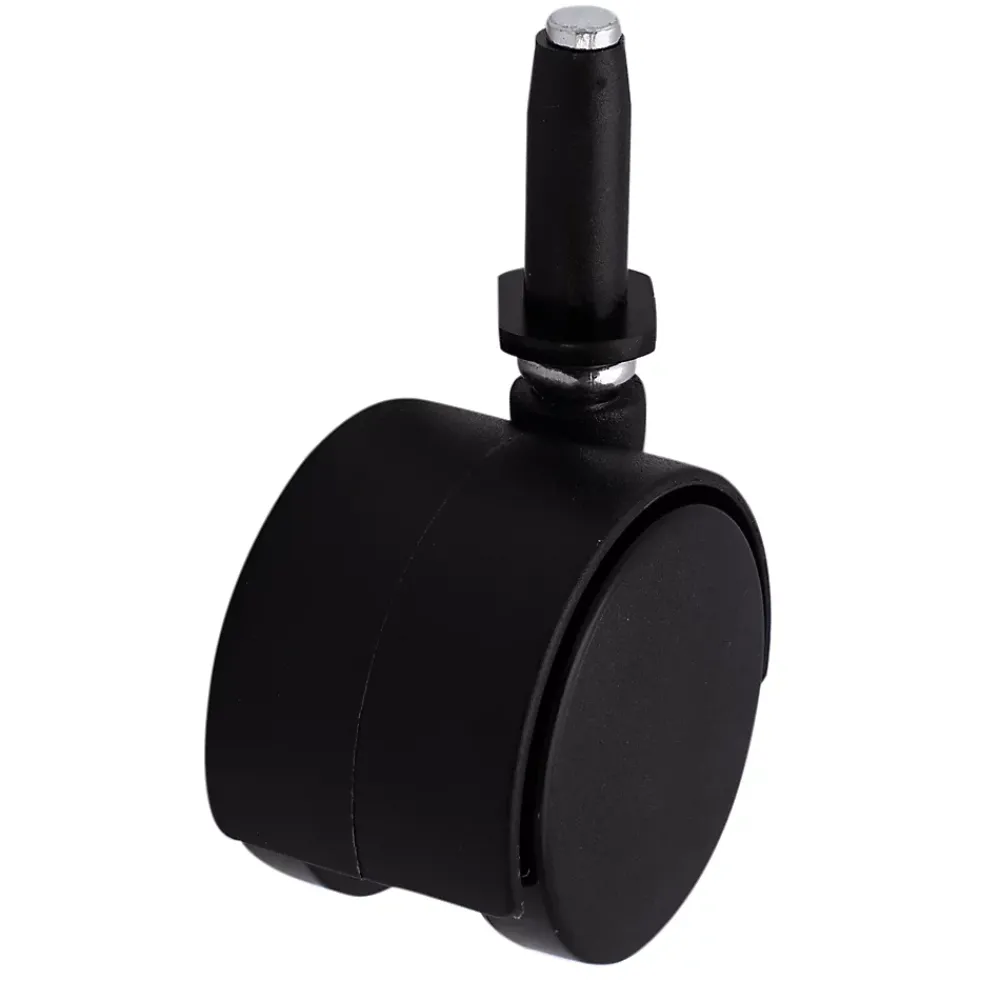 Roulette Et Roue-Roulette jumelée pivotante sans frein ø50 mm, tige, charge max 40kg