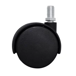 Roulette jumelée pivotante sans frein ø50 mm, tige filetée 10 x 20 mm, charge max 40kg