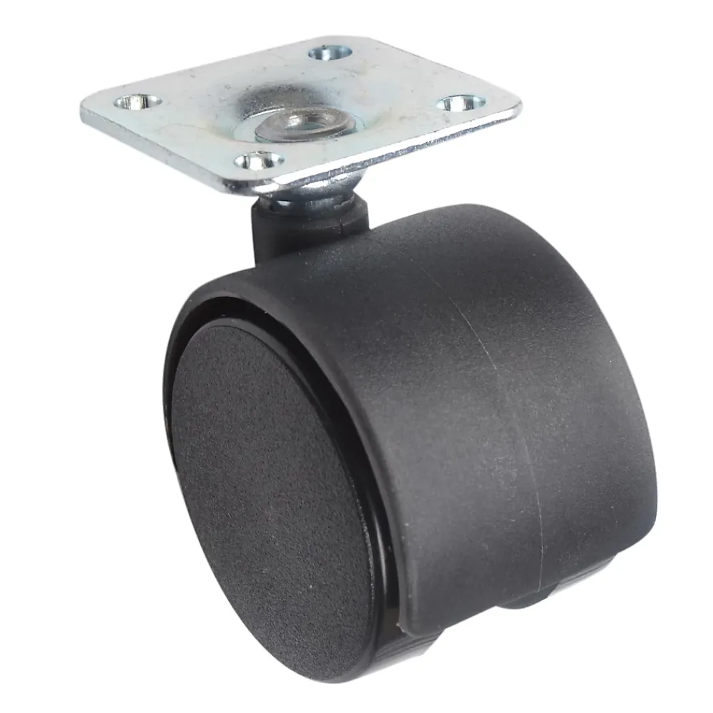 Roulette Et Roue-Roulette jumelée pivotante sans frein ø40 mm, tige filetée 8 x 15 mm, charge max 30kg