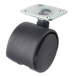 Roulette Et Roue-Roulette jumelée pivotante sans frein ø40 mm, tige filetée 8 x 15 mm, charge max 30kg