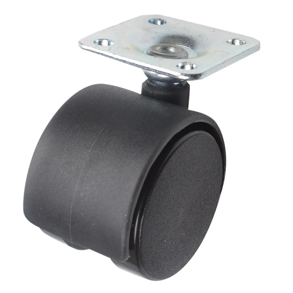 Roulette Et Roue-Roulette jumelée pivotante sans frein ø40 mm, tige filetée 8 x 15 mm, charge max 30kg