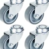 Parnells Roulette 50mm 2" à bandage caoutchouc gris, pivotante, capacité 160kg, jeu de 4
