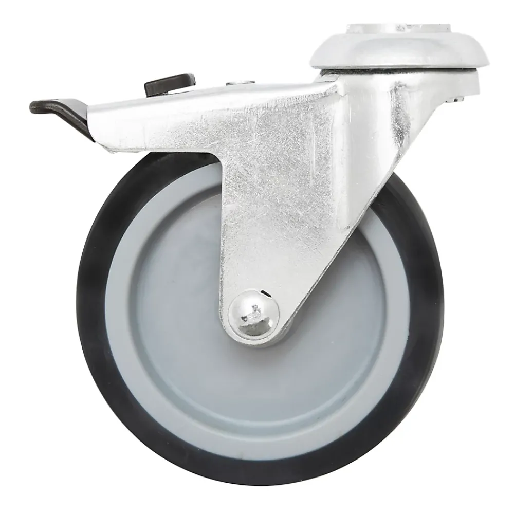 Roulette Et Roue-Roulette pivotante avec frein ø100 mm, œil, charge max 70kg