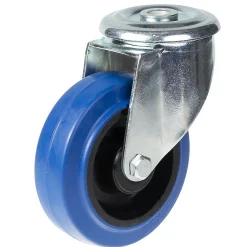 Parnells Roulette Et Roue-Roulette pivotante de 100 mm avec caoutchouc élastique bleu sur roue centrale en nylon