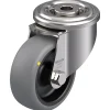 Parnells Roulette pivotante de 80 mm en acier inoxydable avec thermoplastique gris conducteur d'électricité