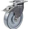 Parnells Roulette Et Roue-Roulette pivotante/frein de 160 mm en acier inoxydable avec disque conducteur gris