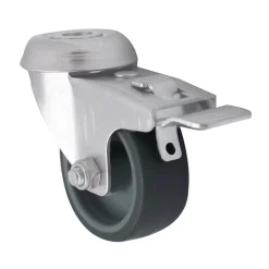 Roulette Et Roue-Roulette pivotante grise ø5 cm avec freins, charge max 40 kg