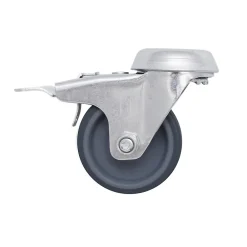 Roulette Et Roue-Roulette pivotante grise ø5 cm avec freins, charge max 40 kg