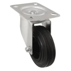 Roulette pivotante noire ø10 cm, charge max 75 kg