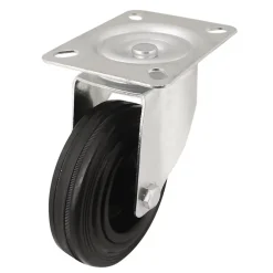 Roulette pivotante noire ø10 cm, charge max 75 kg