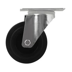 Roulette pivotante noire ø10 cm, charge max 75 kg