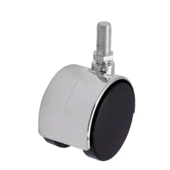 Roulette pivotante sans frein ø50 mm, tige filetée 10 x 20 mm, charge max 40kg