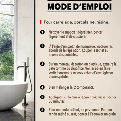 Sinto Répare faïence, émail, céramique Matériaux blanc 30g