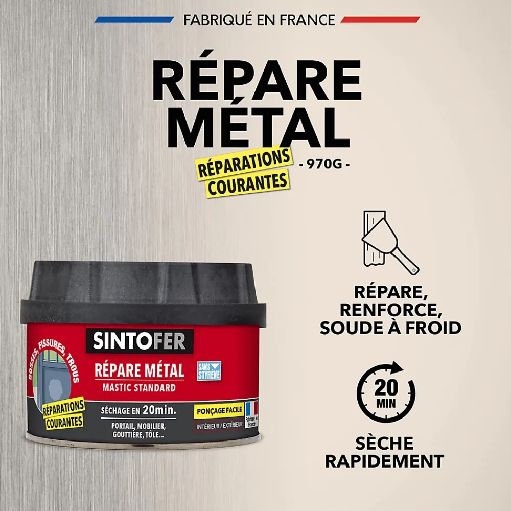 Sintofer Colle-Répare métal standard 500 ml