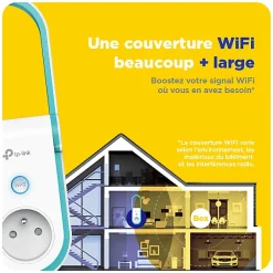 TP-link Routeur Et Extension Wifi-Répéteur WiFi AC1200 avec prise intégrée