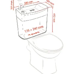 Wirquin Réservoir Wc-Réservoir combiné lave-mains - Iseo - - 3/6 L