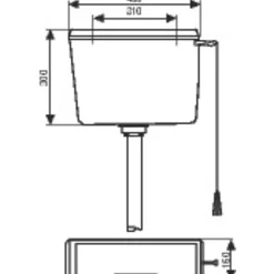 Regiplast Réservoir Wc-Réservoir WC - Série 1300 - - Haut