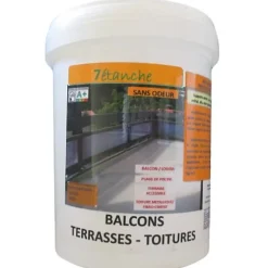 7étanche Etanchéité Du Mur Intérieur-Résine d'étanchéité pour Balcons - Terrasses - Toitures - Gris - 5Kg