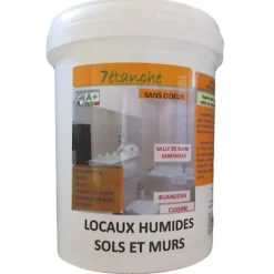 7étanche Résine d'étanchéité pour Locaux humides - Sols - Murs - Gris - 5Kg