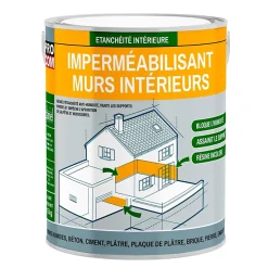 Procom Etanchéité Du Mur Intérieur-Résine étanchéité, imperméabilisation mur intérieur durcisseur -0.75 litres-Incolore
